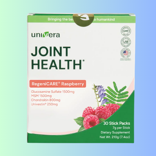 RegeniCARE® | Joint Health Formula | Glucosamine, MSM & Univestin® | Raspberry Stick Packs
