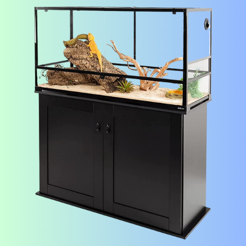 REPTI ZOO Reptile Aquarium Terrarium Wooden Stand 48x18 inches