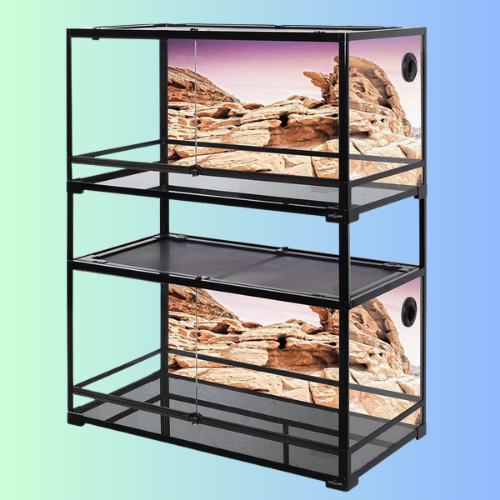 REPTI ZOO Stackable Reptile Terrarium (2 tanks stacked)