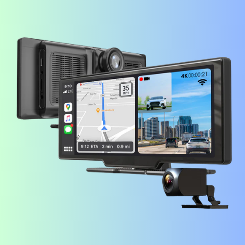 REXING CPDuo Pro – Wireless Apple CarPlay / Android Auto Receiver with 10.26-inch LCD Touchscreen