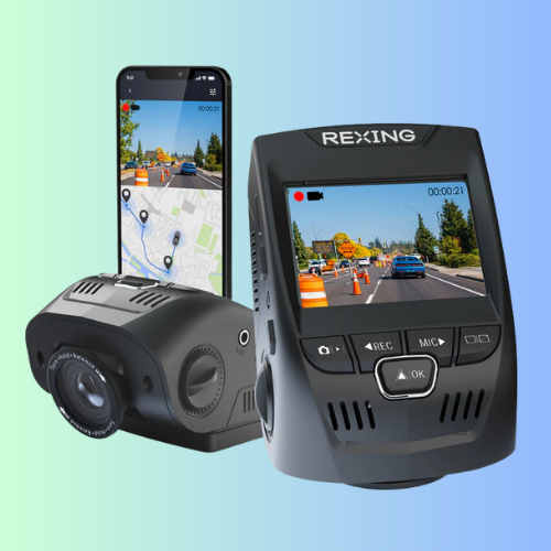 Rexing V1-4K Ultra HD Car Dash Cam w/ Built-in GPS Logger, Wi-Fi, and CPL Filter Included
