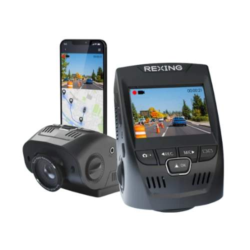 Rexing V1-4K Ultra HD Car Dash Cam w/ Built-in GPS Logger, Wi-Fi, and CPL Filter Included
