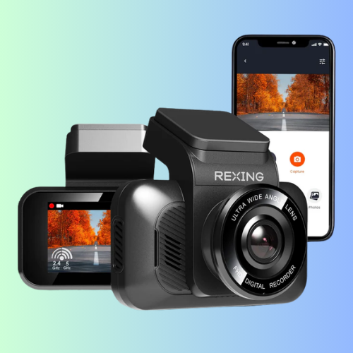 Rexing V55 Dash Cam – 4K Modular Capabilities, 5.0 GHz Wi-Fi, and GPS Car Dash Camera Recorder