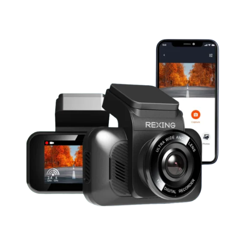 Rexing V55 Dash Cam – 4K Modular Capabilities, 5.0 GHz Wi-Fi, and GPS Car Dash Camera Recorder