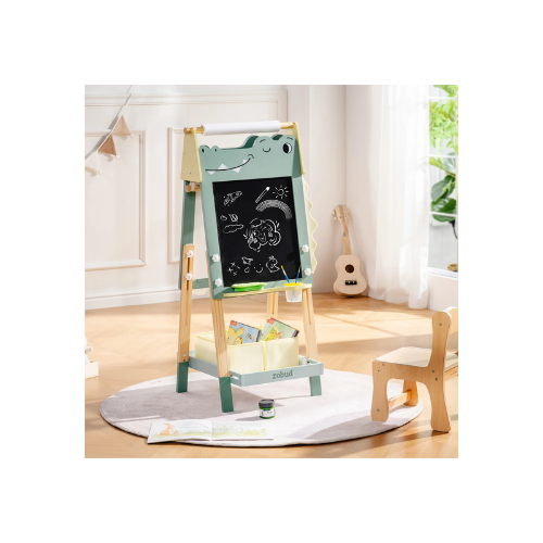 ROBUD Wooden Adjustable Crocodile Easel for Kids