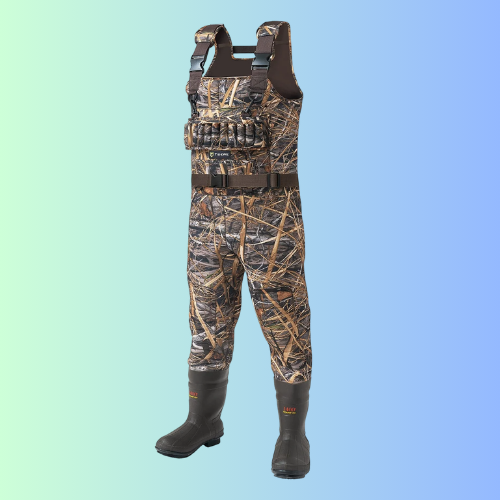 Seeker Pro Duck Waders for Hunting | Insulated Bootfoot Neoprene Men's Camo Chest Waders | Waterproof Hunting Bibs for Waterfowl Hunting