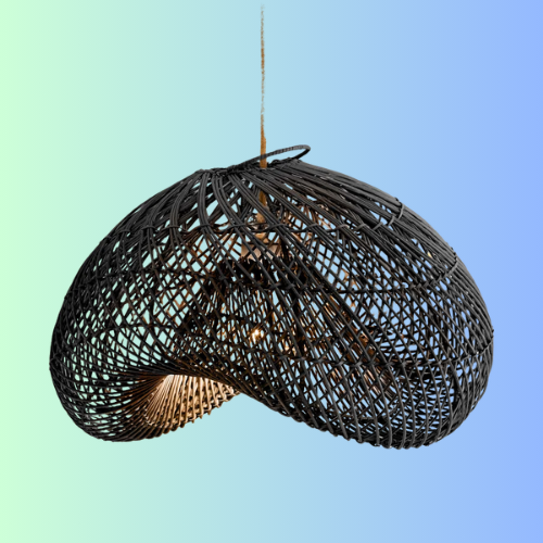 Sepherina Black Rattan Pendant Light
