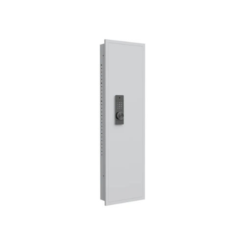 SLATE Biometric Wall Gun Safe, Hidden Mounted Between Studs, White