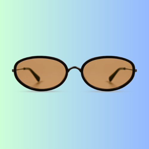 solis black frame light brown lens