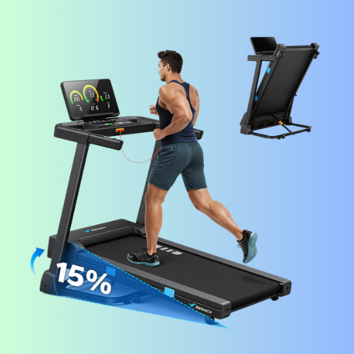 T12 Foldable Treadmill Pro with 15% Auto Incline