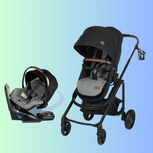 Tayla Max Peri 180° Rotating Infant Car Seat Travel System in Onyx Wonder