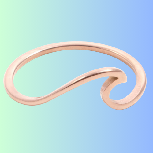 Waves Delicate Ring Rose Gold