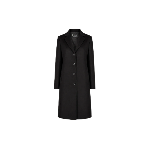 Women's Knee Length Overcoat in Pure Cashmere