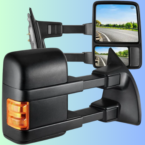 YITAMOTOR Towing Mirrors compatible for 1999-2007 Ford F250 F350 F450 F550 Super Duty Tow Mirrors Power Heated with Turn Signal Light Side Mirrors